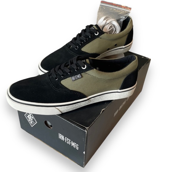 NWB Iron Fist Skateboard Sneakers in Olive Black Unisex Men 7 Woman 9 - Picture 1 of 13